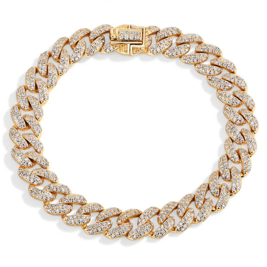 Iced Out Cuban Bracelet (Gold)